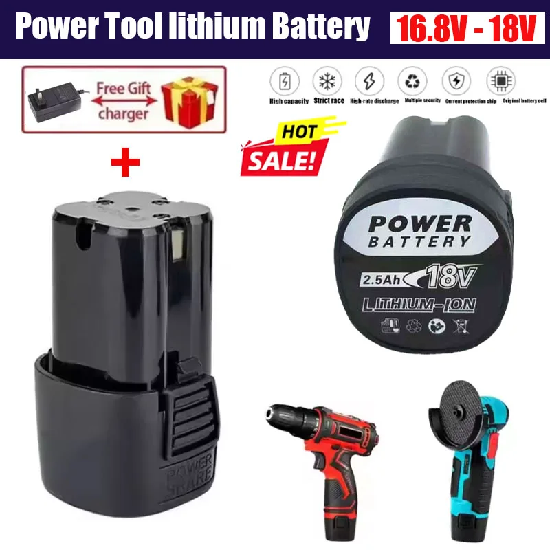 

16.8V 18V Universal Rechargeable Lithium Battery Replaceable Battery for Electric Wrench Drill Screwdriver Saw 16.8V Power Tool