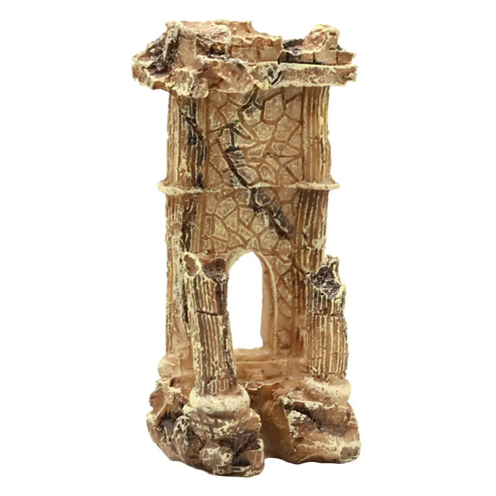 

Aquarium Resin Craft Roman Column Decoration Vintage Fish Tank Landscape Ornament Underwater Marble Pillar Adornment