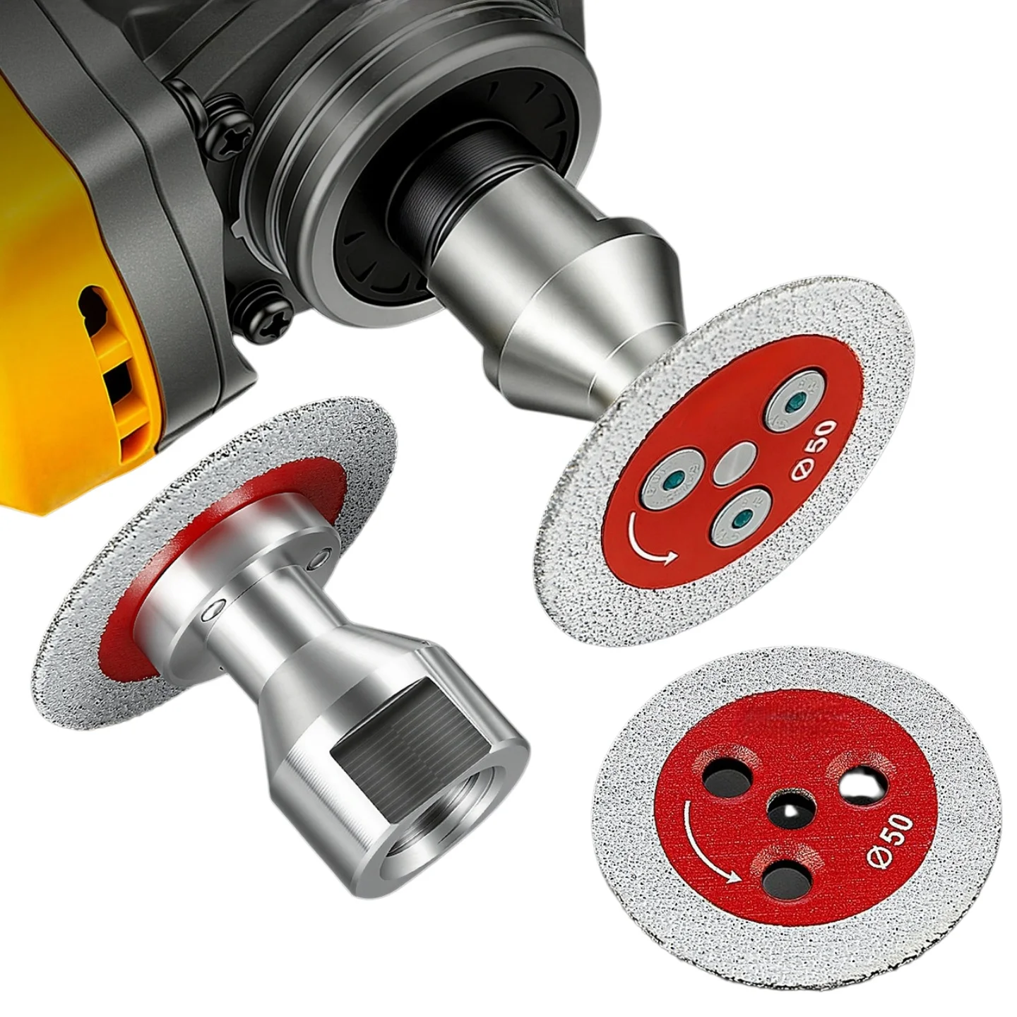 

2" 50mm Vacuum Brazed Diamond Cutting Disc with M10 M14 5/8“--11 Thread Flange Mini Saw Blade for Ceramic Tile Marble Concrete