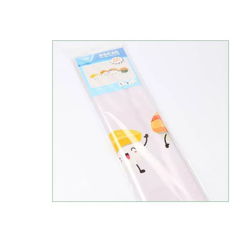 Cartoon Anti-oil Antifouling Kitchen PET Wall Stickers Cabinet Stove Kitchen Decoration Mural Transparent Self-adhesive Decals