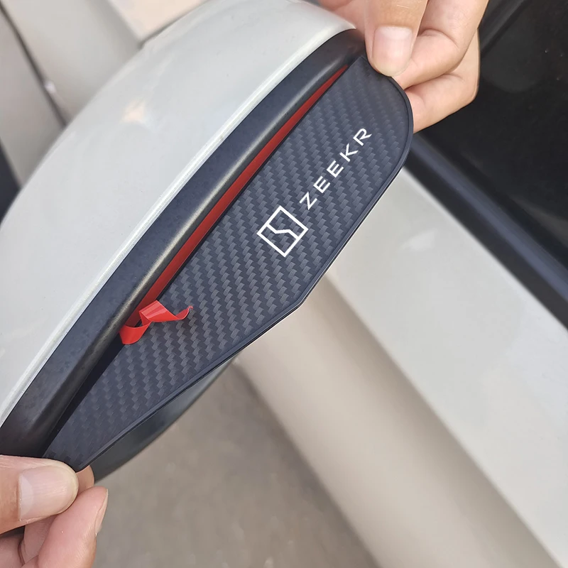 سيارة مرآة الرؤية الخلفية المطر الحاجب السيارات ملصق اكسسوارات ل ZEEKR X 001 009 2022 2023 2024 + اكسسوارات السيارات الزخرفية الخارجية