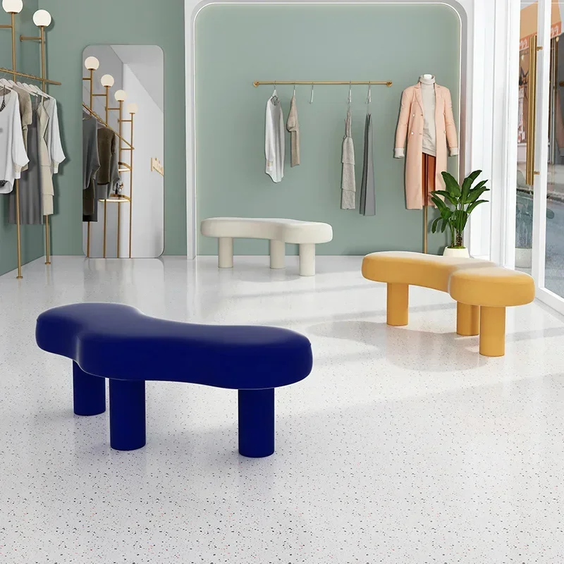 

Internet celebrity special-shaped sofa light luxury clothing store sofa curved corner fabric sofa personalized triangular stool