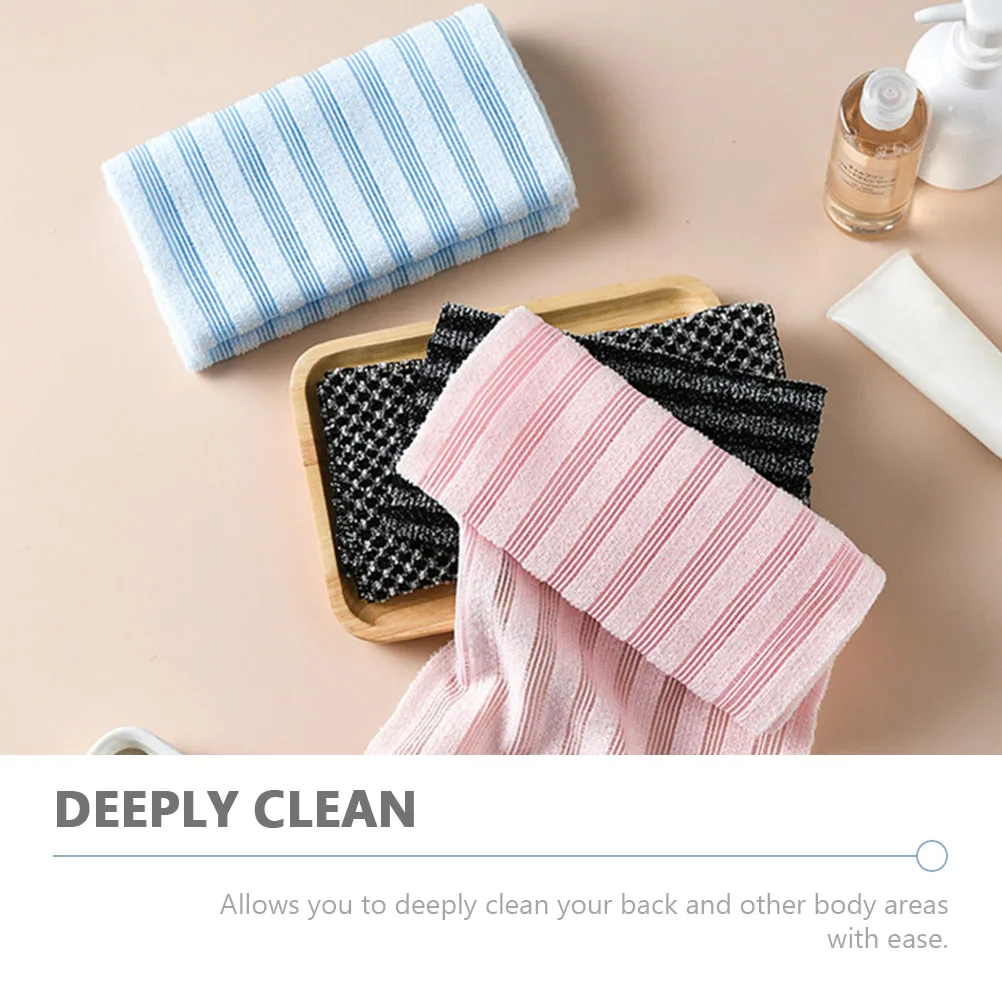 

Jacquard Bath Towel Shower Scrub Scrubbing Towels Back-pulling Scrubber Long Outdoor Household