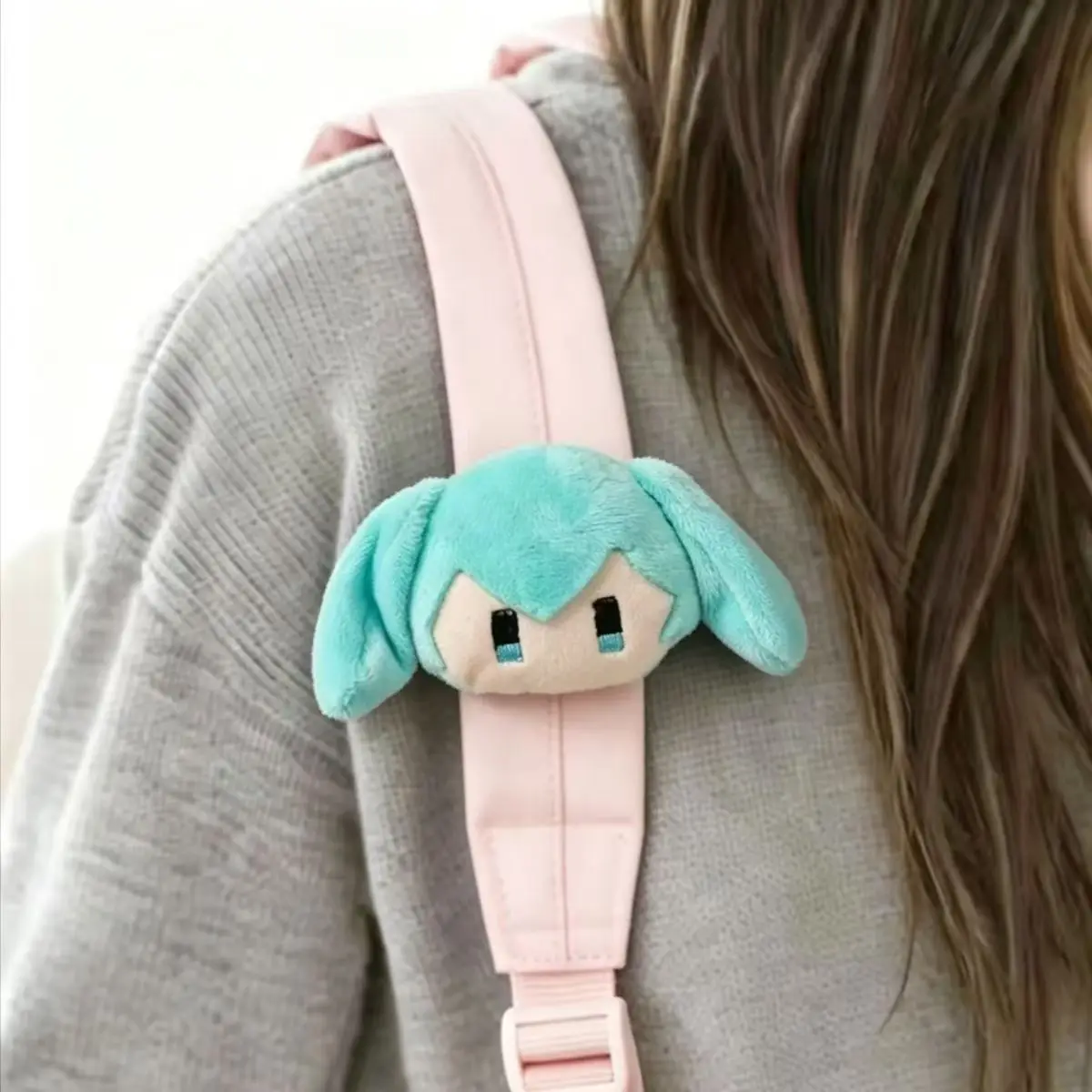 New Hatsune Miku Cute Creative Cartoon Doll Brooch Kawaii Two-dimensional Anime Peripheral Backpack Decorative Doll Badge Gift view 5