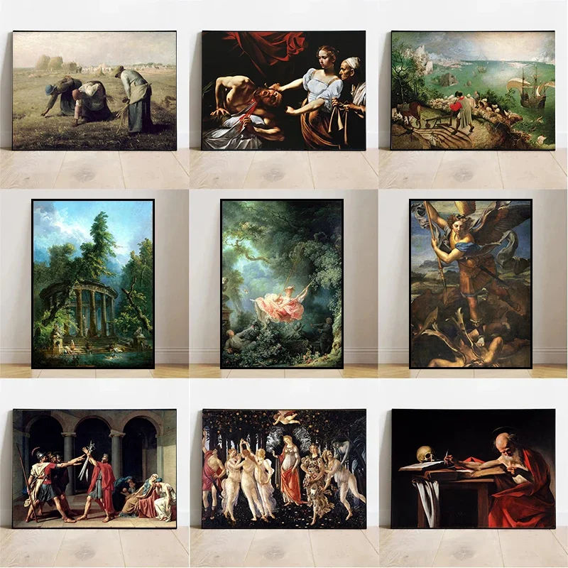Classic Vintage Famous Painting The Swing Birth of Venus Posters and Prints Canvas Printing Wall Art Picture for Room Home De