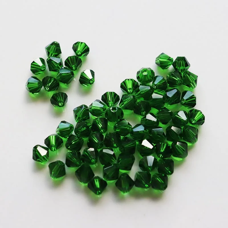 StreBelle AAA 5328 Bicone 6mm Clear Crystal Multi Colors Glass Bicone Beads For Jewelry Beading Accessories 100 pcs