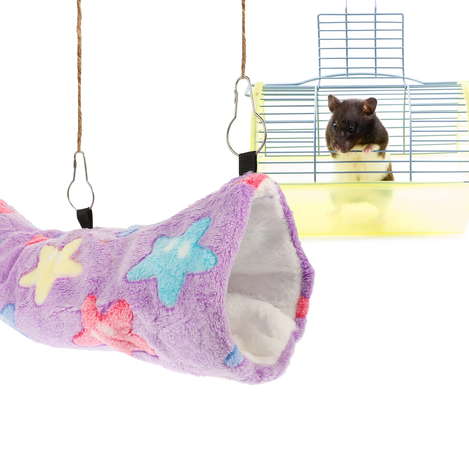 

Cotton Hamster Hammock Comfortable Nest Ferret Bed Hanging Cage Accessories Small Pet Resting Place Breathable Durable Space