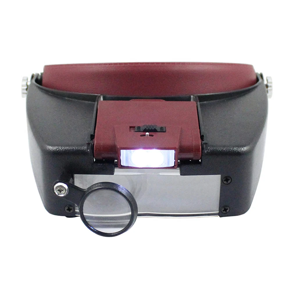 

Светодиодная лупа на голову 1,5x 3x8,5x 10x лупа с повязкой на голову легкая регулируемая лента для чтения ювелиров