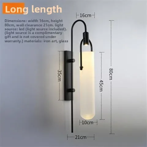 مصباح جداري زجاجي حديث على الطراز الشمالي مصمم إبداعي بجانب السرير لغرفة المعيشة وغرفة النوم وممر الدرج
