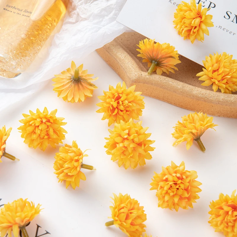 50PC Künstliche Blumen Sammelalbum Diy Geschenk Pralinenschachtel Hochzeit Garten Rosenbogen Weihnachtsdekorationen für Zuhause Gefälschte Seide Nelke – Detail 13