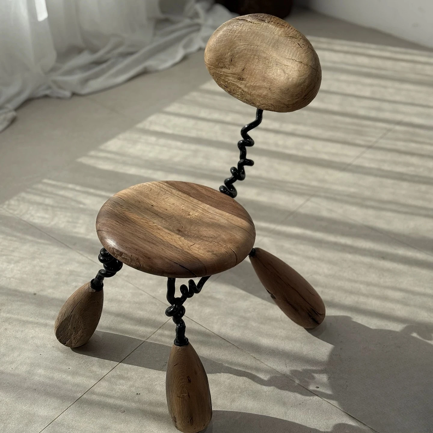 مقعد النمل شقة صغيرة شرفة كرسي الترفيه B & B غرفة الشاي ضيف البراز سجل البراز المنخفض #3