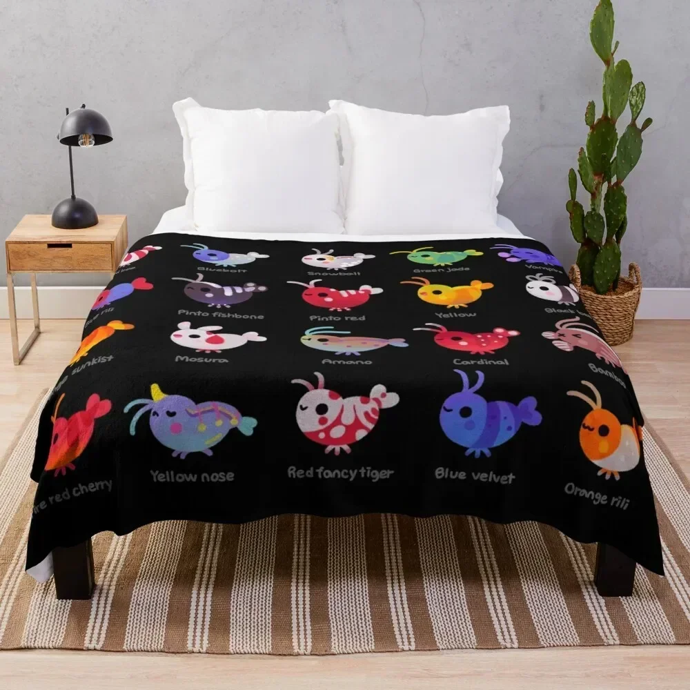 

Freshwater shrimp - name Throw Blanket Blankets For Sofas Flannel Fabric Blankets