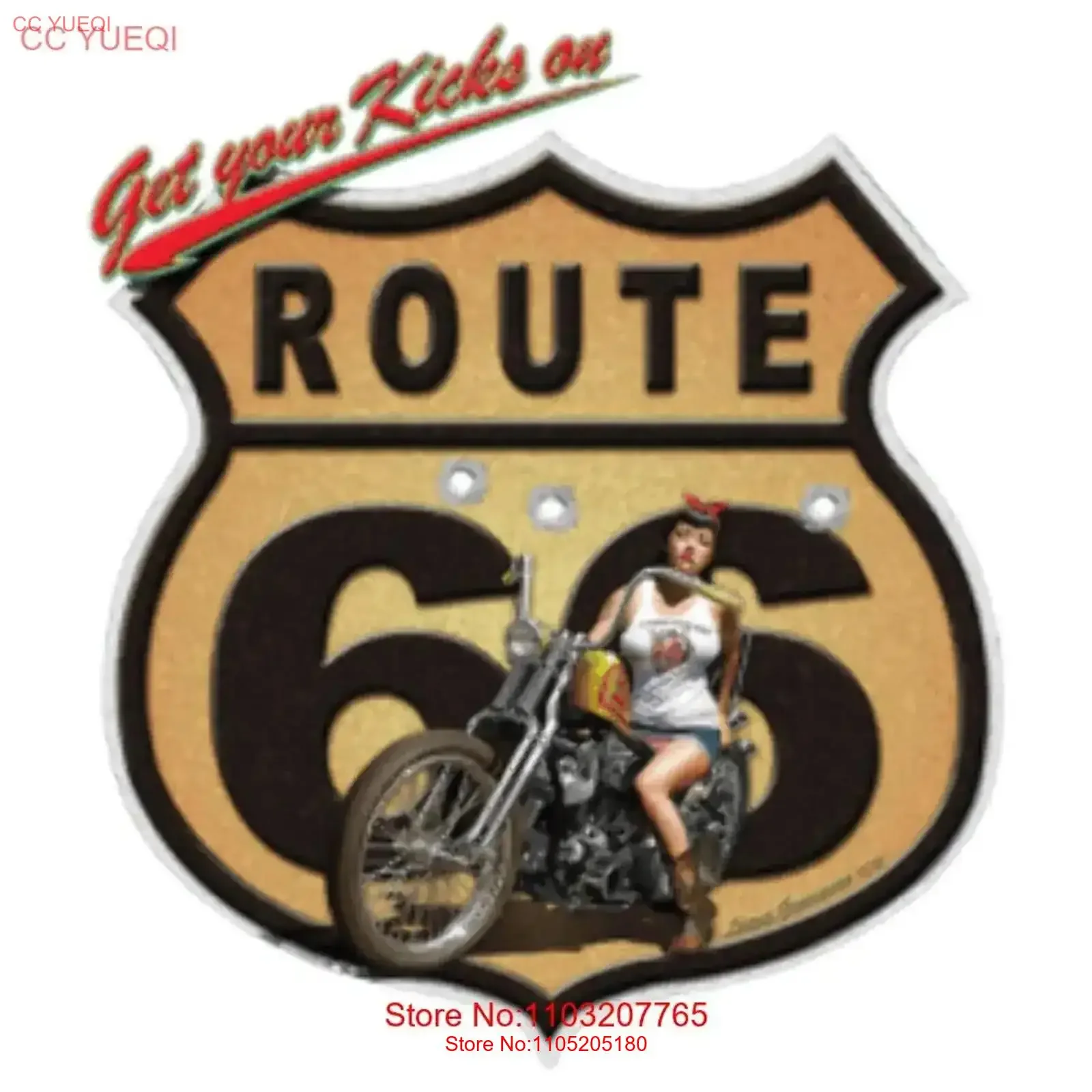 

Футболка DryBlend для взрослых KICKS ON ROUTE 66, BIKER CHOPPER PIN UPS HOTT, винтажная стираная повседневная футболка с графикой, универсальная, растянутая, унисекс