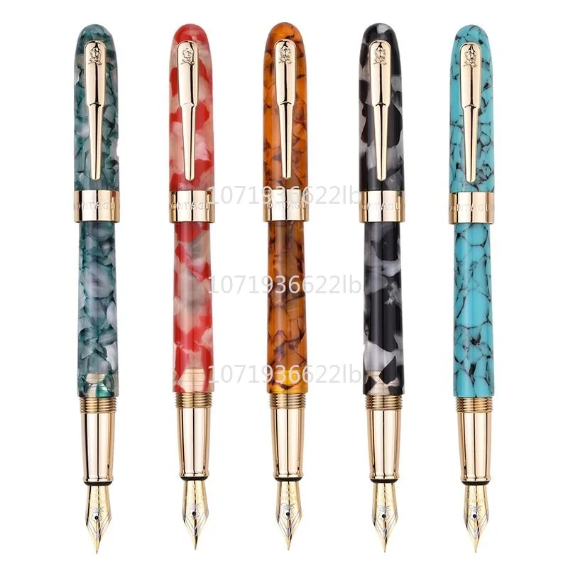 France Montagut Celluloid Mini Fountain Pen Colorful Pocket Size Golden Clip Iridium Fine Nib 0.5mm Fashion Writing Gift Pen