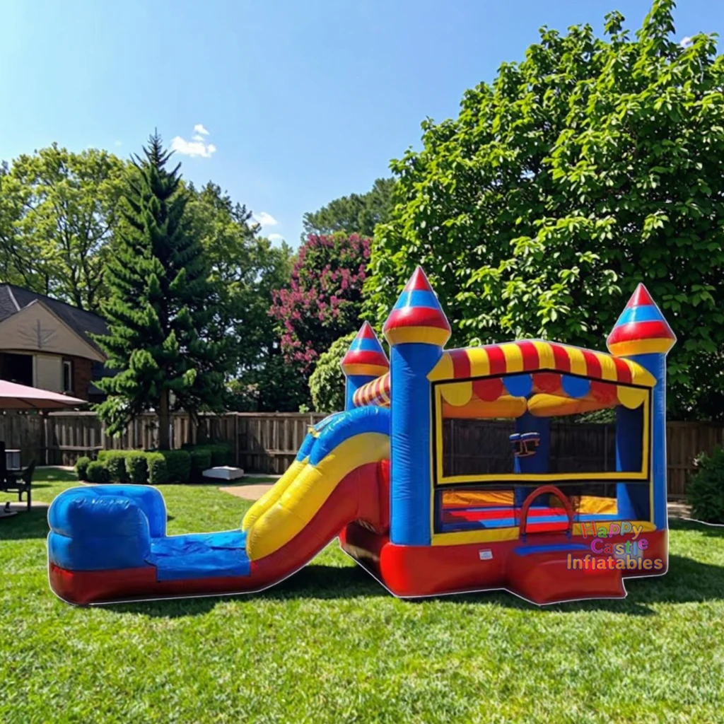 Factory Custom Commercial Inflatable Bouncy Jumping Castle with Water Slide and Pool for Party and Events