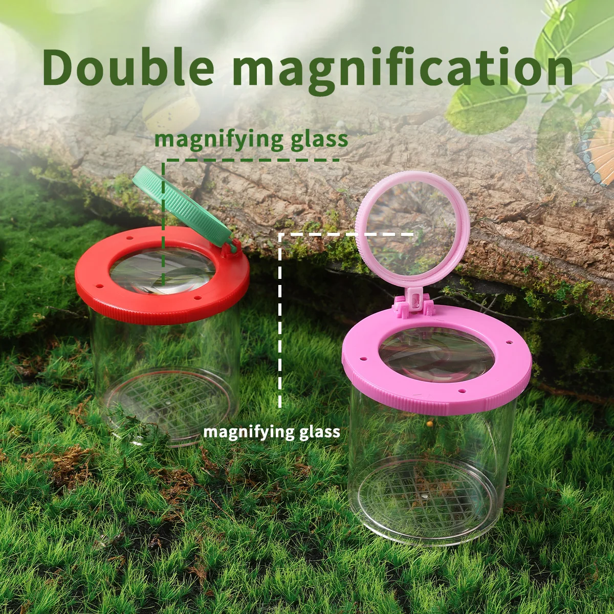 كأس مراقبة الحشرات من كانيو، أداة تكبير 4x لأبحاث دراسة الحشرات