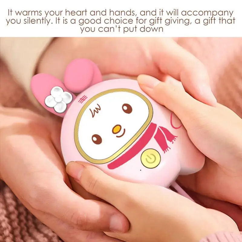 Cute Pocket Hand Warmer USB Rechargeable Portable Winter Keep Warm Gadget Pocket Mini Electric Heater For Girls Camping Office