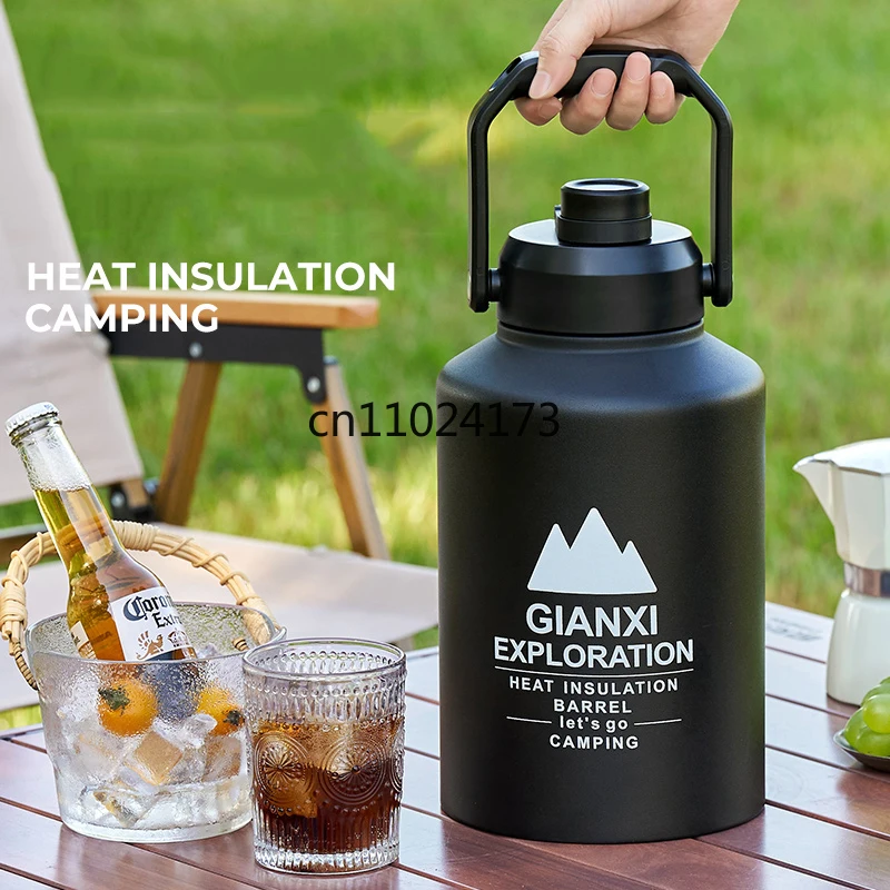 

GIANXI Stainless Steel Insulation Bucket Large Capacity Portable Ice Bucket Camping Large Bottle Mouth Ice Insulation Pot