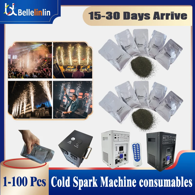 

1-200 Ti Powder Cold Spark Machine Dust Cold Sparkular Machine Powder 200g Composite Metal Granules Indoor Stage Light Effect