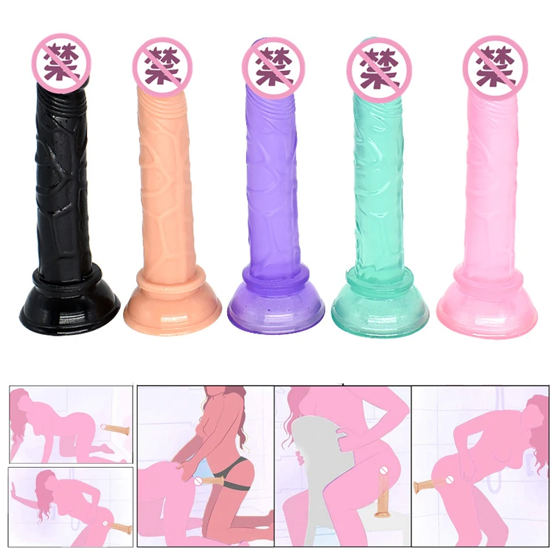 New multiple colour Realistic Dildo Silicone Penis Soft and flexible with Suction Cup for Women Masturbation Lesbain Sex Toy