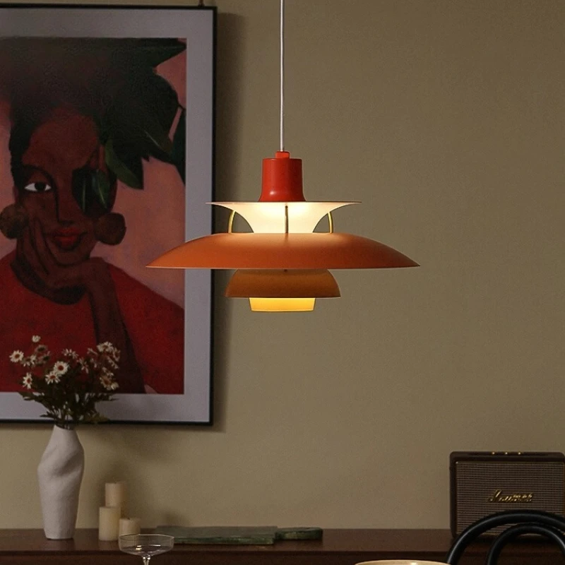 Lustre de disco voador, estilo nórdico medieval mcm, restaurante, mesa de jantar, bar, lustre vintage ph5