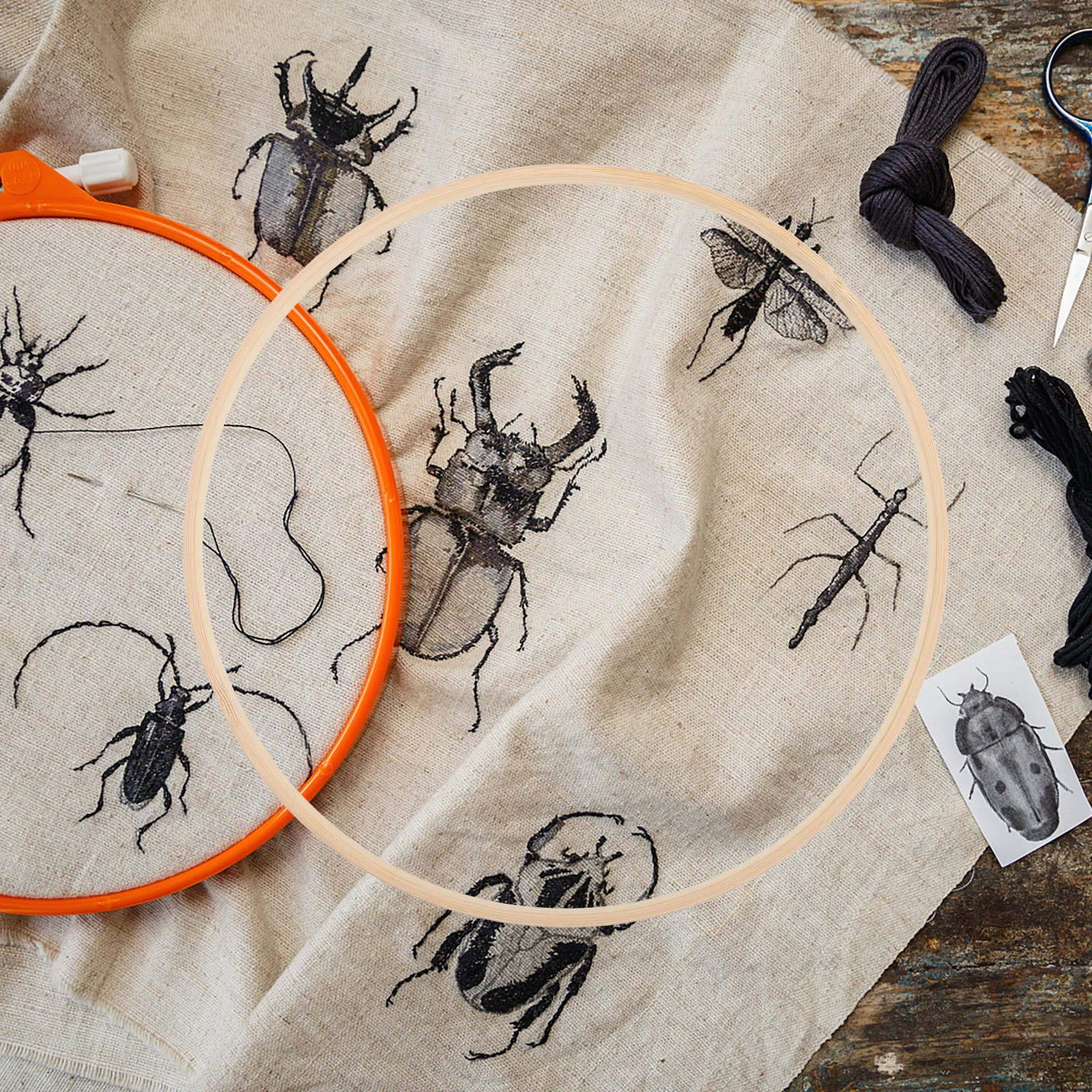 

12 Pcs Dream Catcher Bamboo Circle Diy Dreamcatcher Accessories Ring Round Rings Arts & Crafts Supplies
