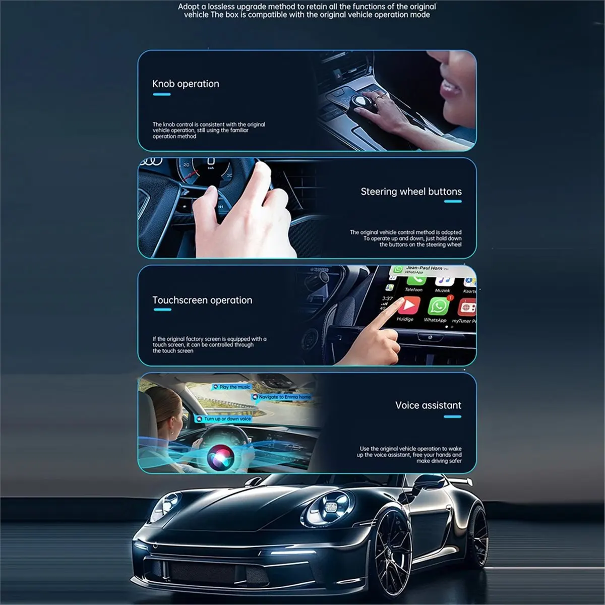 

Беспроводной адаптер Carplay Smart AI Box USB-ключ для проводного Carplay на беспроводной Carplay [AAAE 2026]