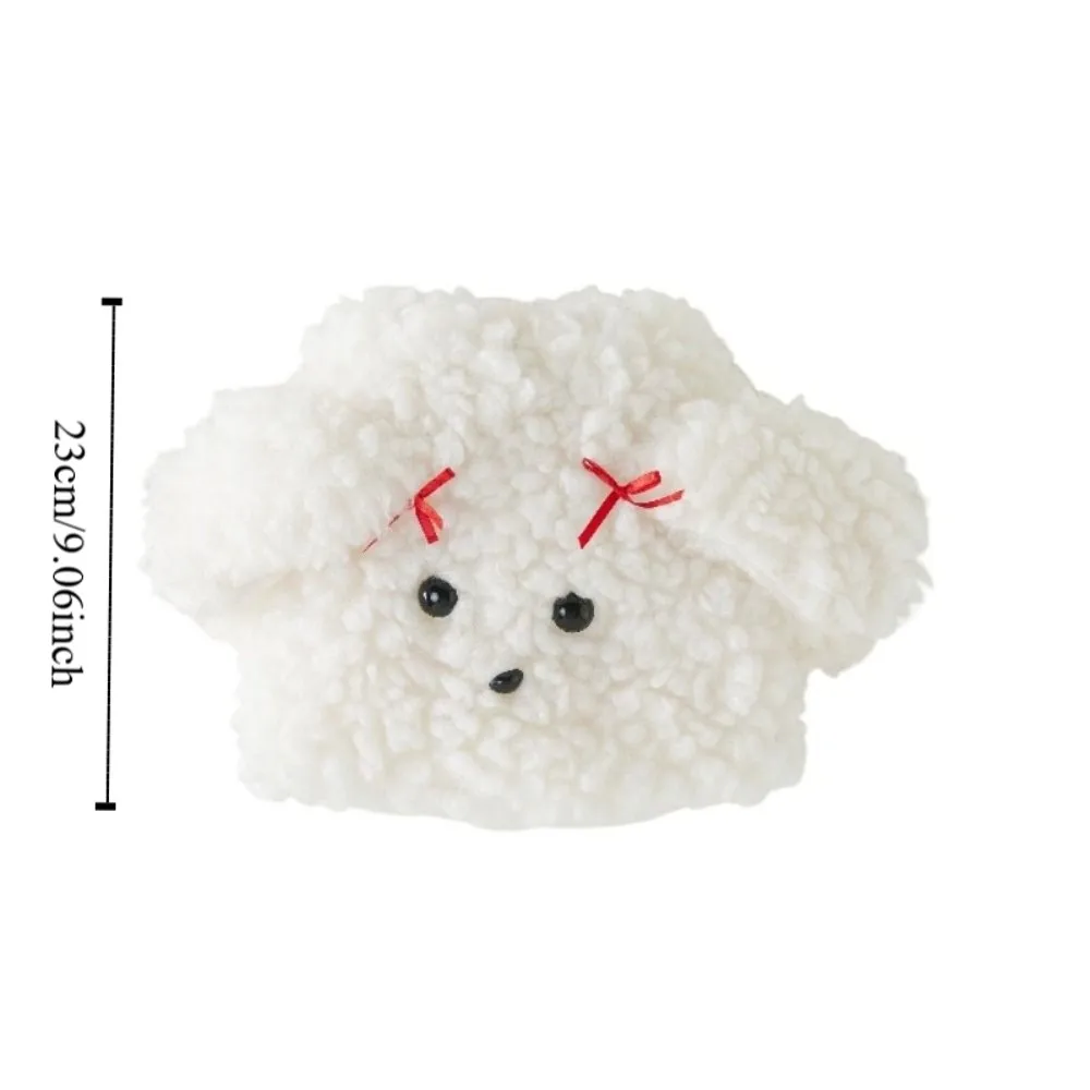 Urocze ocieplacze na nogi w stylu Y2K z motywem kreskówkowego psa, JK Lolita, z kokardą, osłony na stopy chroniące przed wiatrem, ciepłe pluszowe nakładki na buty, streetwear