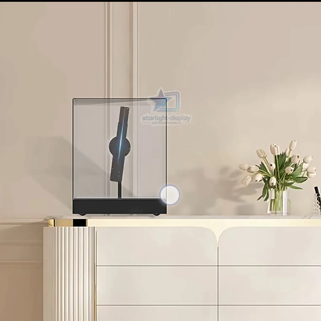 3D Desktop Holographic Fan Display Small Indoor 3D Hologram Projector Handheld 20cm Ultra HD Holographic Fan