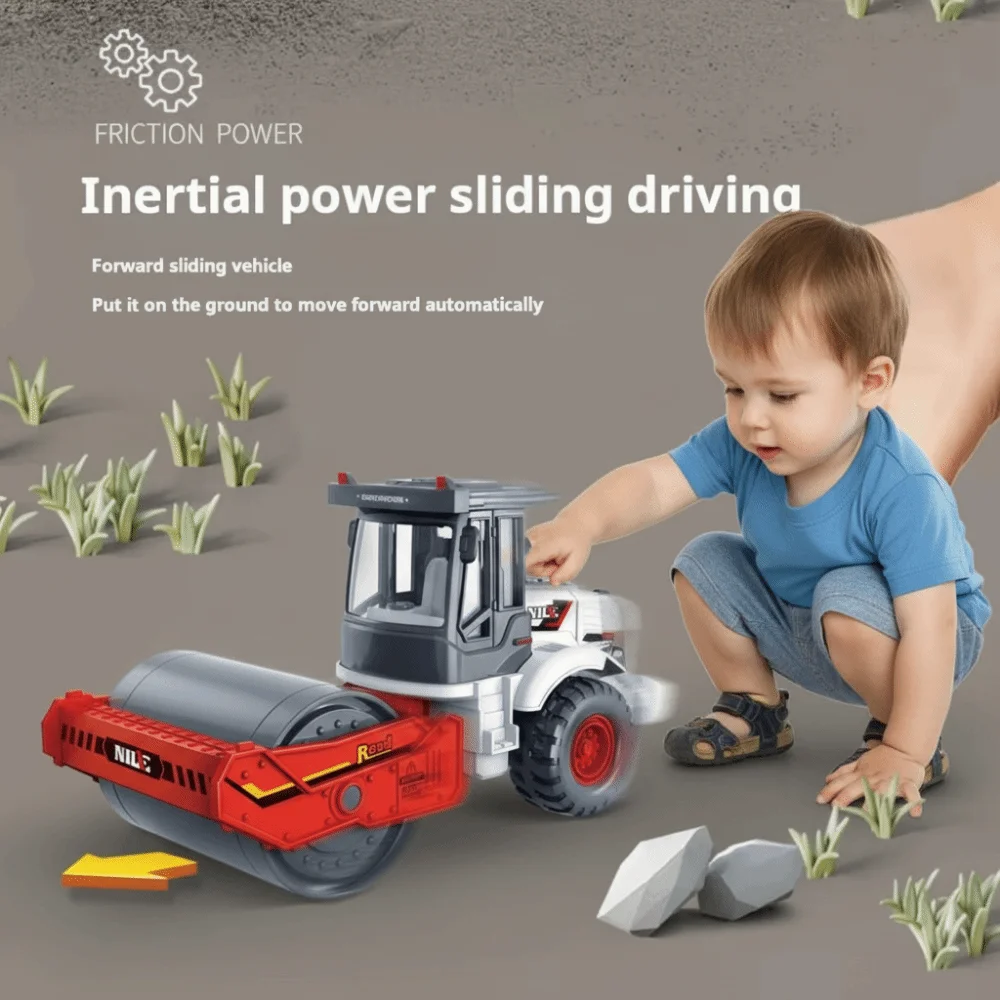 

1:60 Scale Engineering Car Model Road Roller Forklift Dumper Construction Truck Alloy Material High Simulation