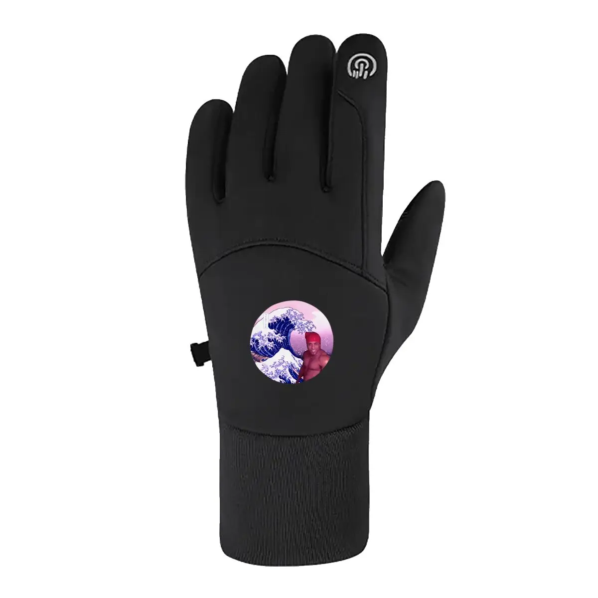 

The Great Wave of Kanagawa Meme Графические термовелосипедные перчатки Зимний ветрозащитный велосипед