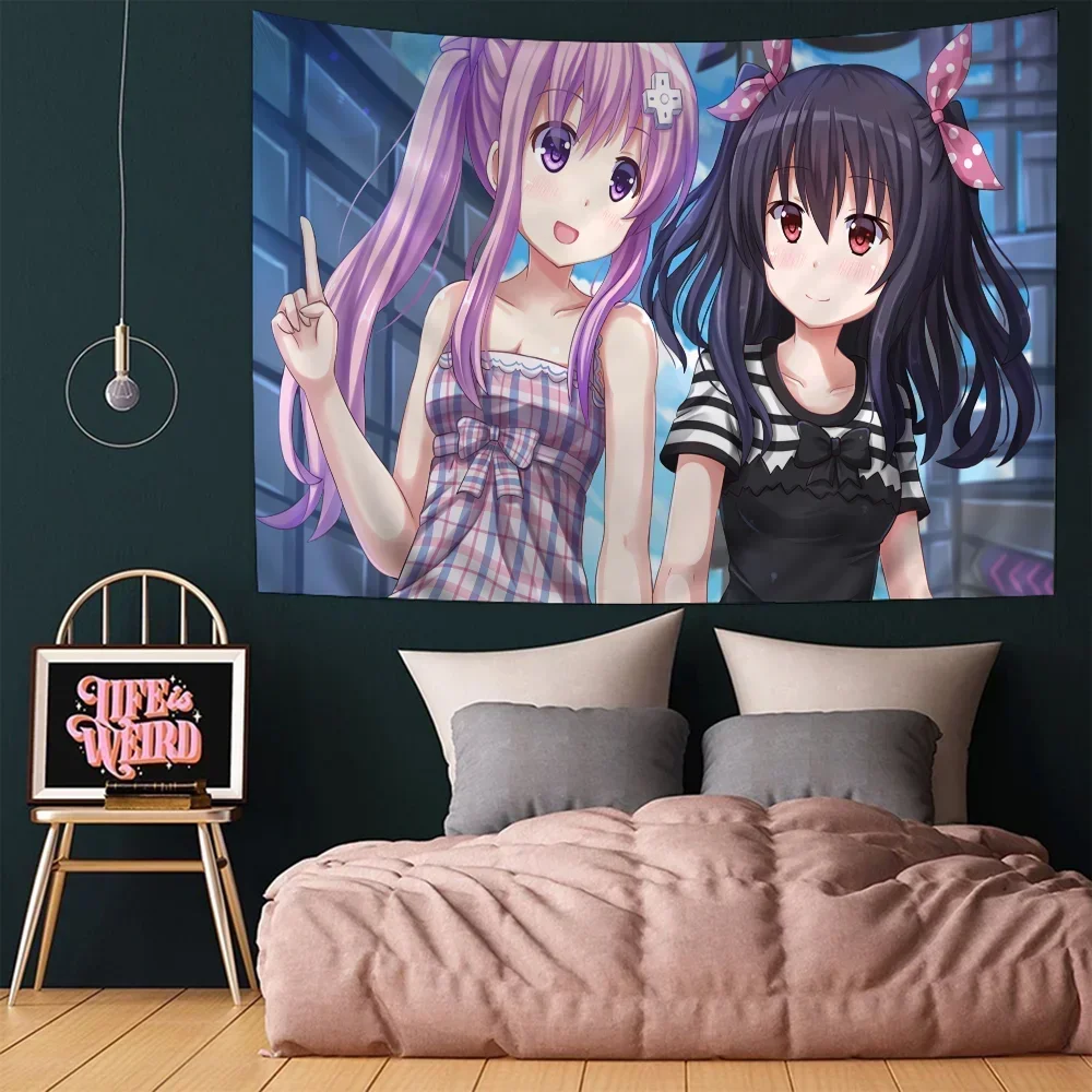 Anime Hyperdimension Neptunia Microfiber Blanket Quick Drying Beach Towels Oversized Printing Super Absorbent Pool Towel Blanket