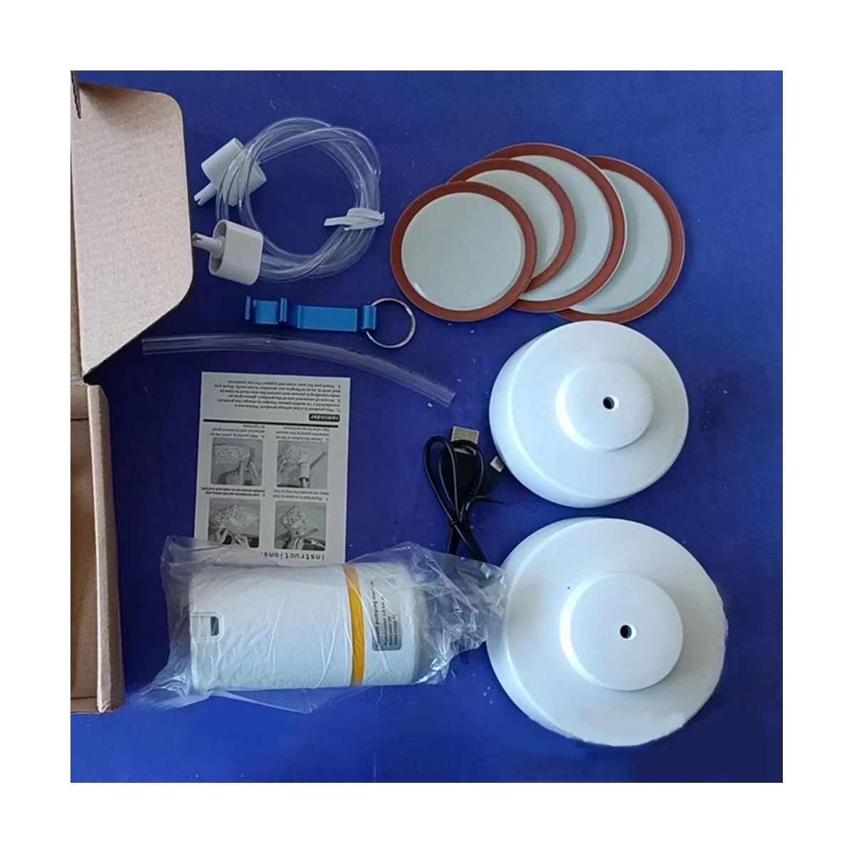 เครื่องซีลสูญญากาศไฟฟ้า USB 11ชิ้น, อุปกรณ์ซีลสูญญากาศปลอดภัยซีลกระป๋องปากกว้างกันมลพิษ