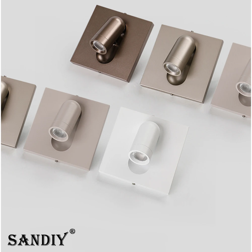 SANDIY Wall Lamp with Switch Recessed Reading Sconce Chrome Bedside Lighting Rotary Headboard Luminaires Nordic Room Hotel Decor view 4