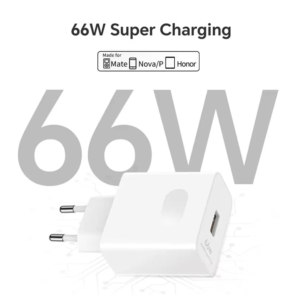 6A 66W EU Super Fast Charger For Huawei Mate 40 50 60 P40 P50 P60 Nova Honor 70 80 90 100 X7b X8b X9b Type C USB Charging Cable - náhled 5
