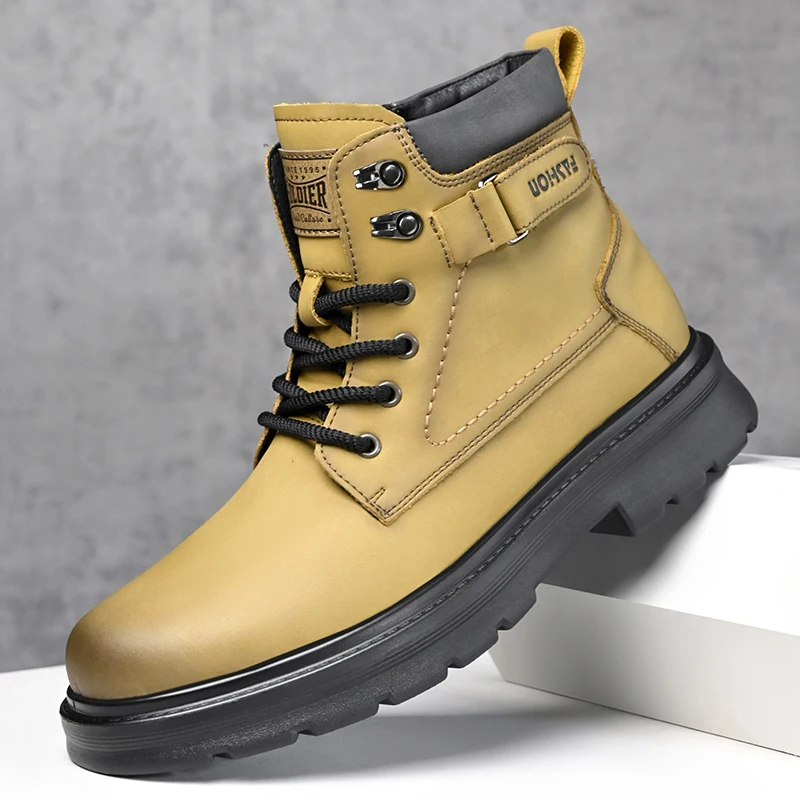 

Luxury Brand Basic Boots Vintage Basic Man Leisure Outdoor Footwear High Quality Business Shoes New Leather Mens Basic Boots