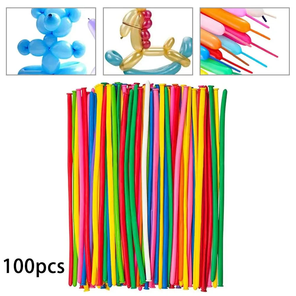 

100pcs Colorful Twisting Balloons Magic-Long Strip Latex 260Q Ballon For Birthday Party Wedding Decoration DIY Animal Modeling