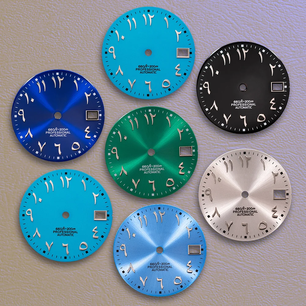

Sell Like Hotcakes 28.5mm S Logo Silver Sunshine Arabia Dial Suitable for NH35/NH36/4R Movement Watch Modification Accessories