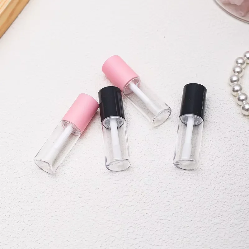 20/10pcs 3ML Empty Lip Gloss Tube DIY Plastic Elegant Liquid Lipstick Container Round Lipgloss Cosmetic Sample Refillable Bottle
