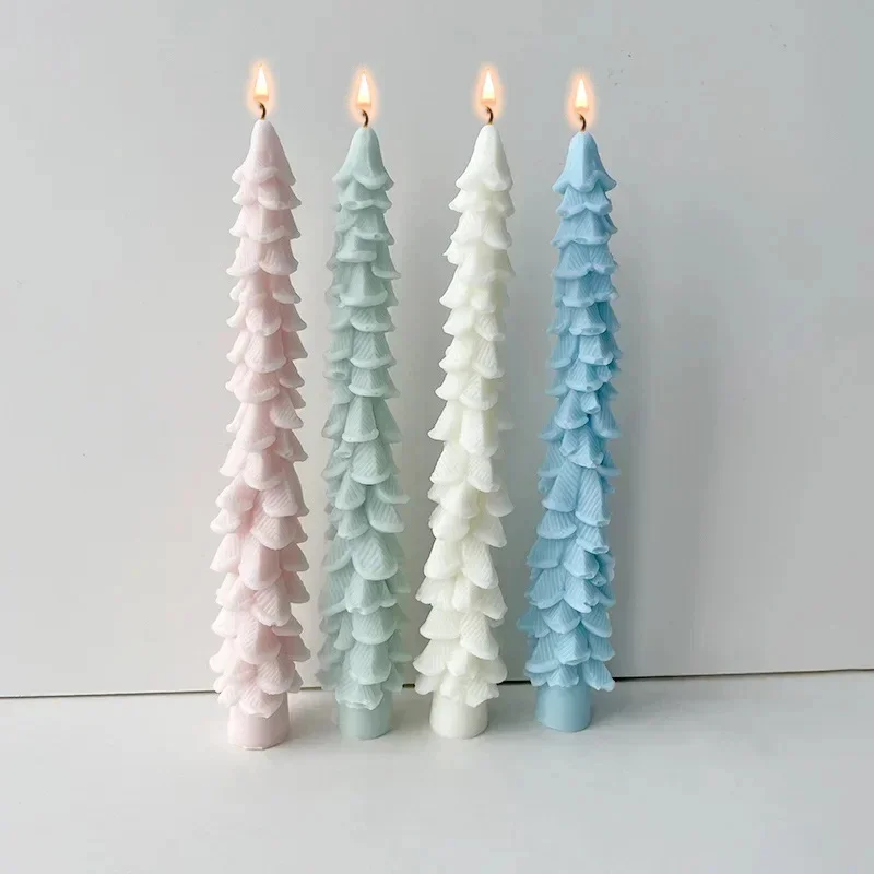 

Long Candle Silicone Mold DIY Christmas Tree Incense Candle Church Candle Candlelight Decoration Mold Candle Making Supplies