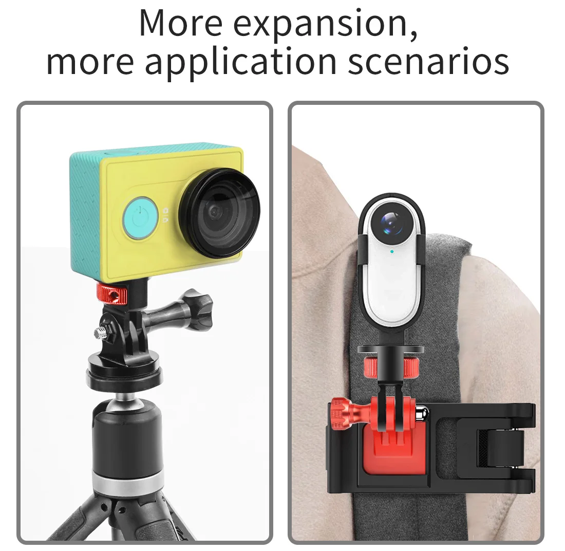Für Insta360 X5 Metall-Mini-Stativ Konvertierbare Halterung 1/4' Schraube Schnellwechsel-Basis für Gopro Hero 13 DJI OSMO Pocket4 Action-Kamera – Detail 26