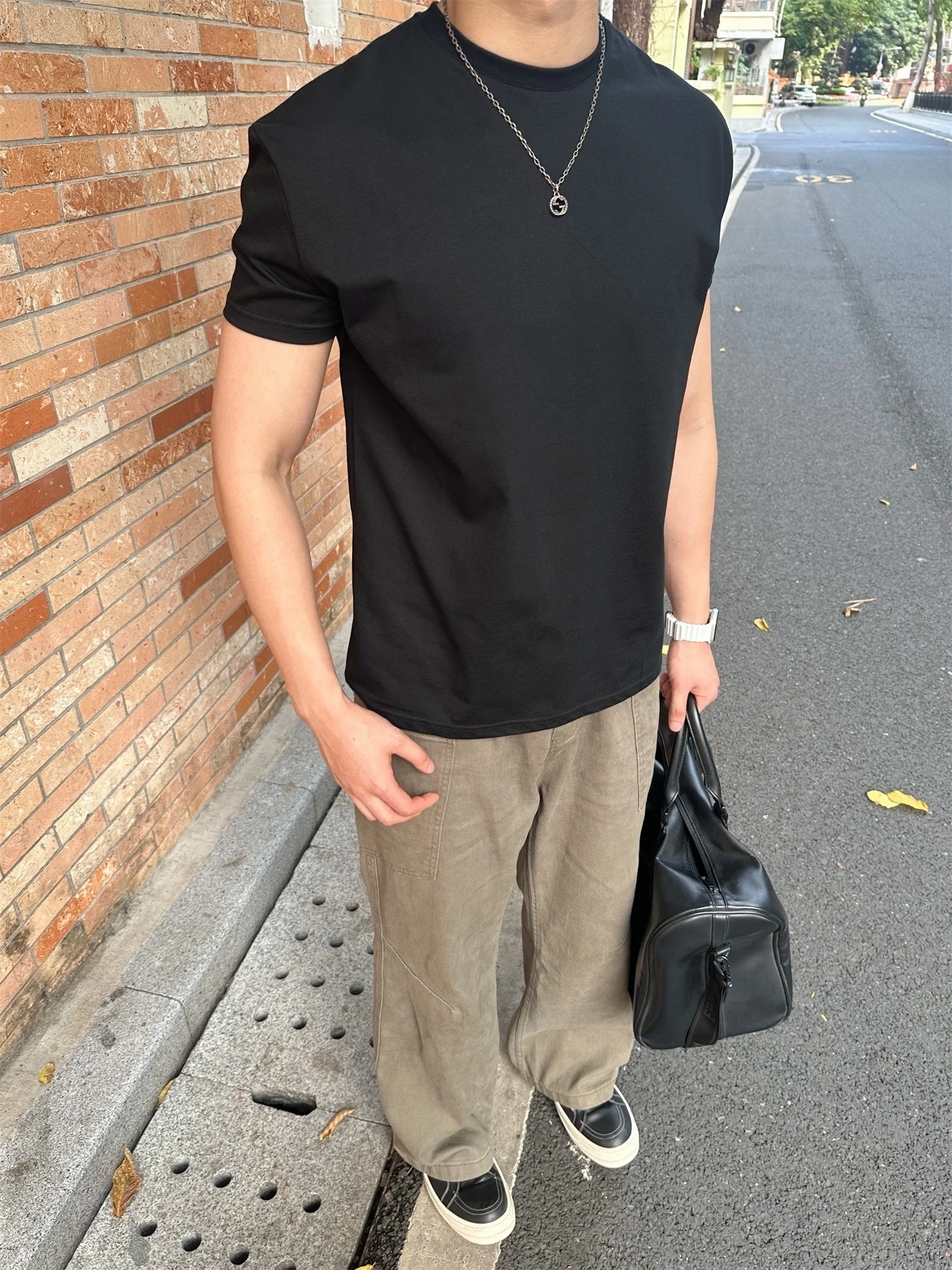 Fool American Pure Color T-irt Sorona Technology Fabric Fitn Sport Breathable Qui Dry Elastic round Ne ort Sve