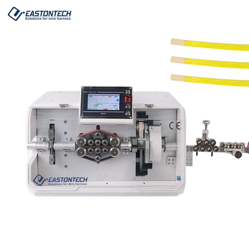 Automatic Corrugated Pipe Cut Machine  EW-12G+ Wrap Tape Tube Cut Machine