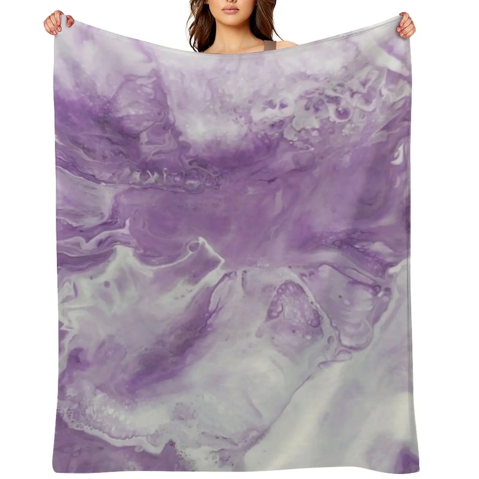 

Lavender water color art Throw Blanket Summer Beddings Large For Sofa Thin Heavy Blankets