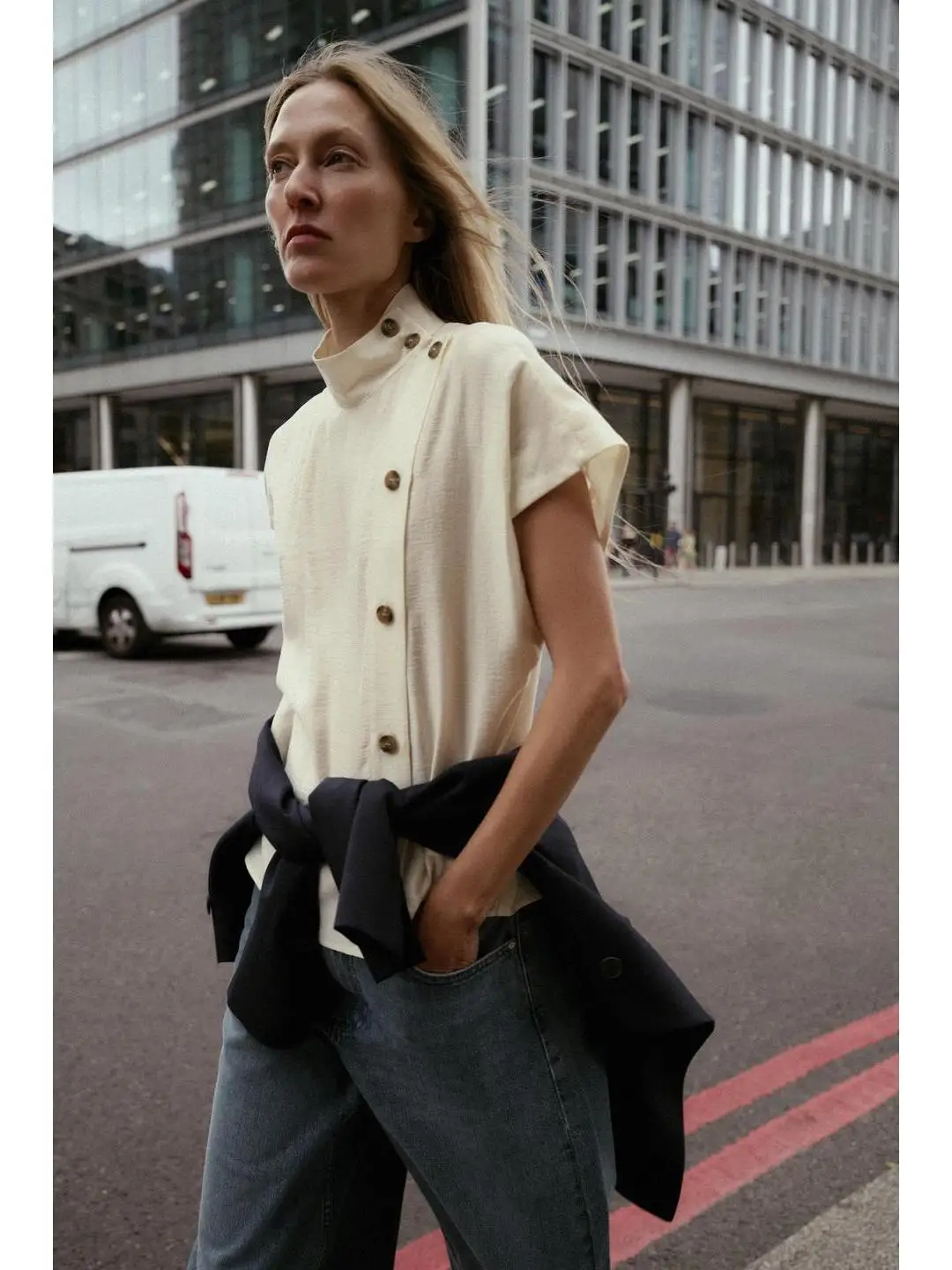 

Французский воротник на пуговицах с воротником-стойкой в стиле пэчворк для женщин, обычный тонкий весенний сезон