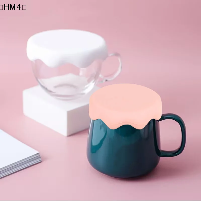 Multi Sizes Silicone Leakproof Mug Lid Heat Insulation Coffee Cup Cover Reusable For Commute Travel Outdoor And Home Use