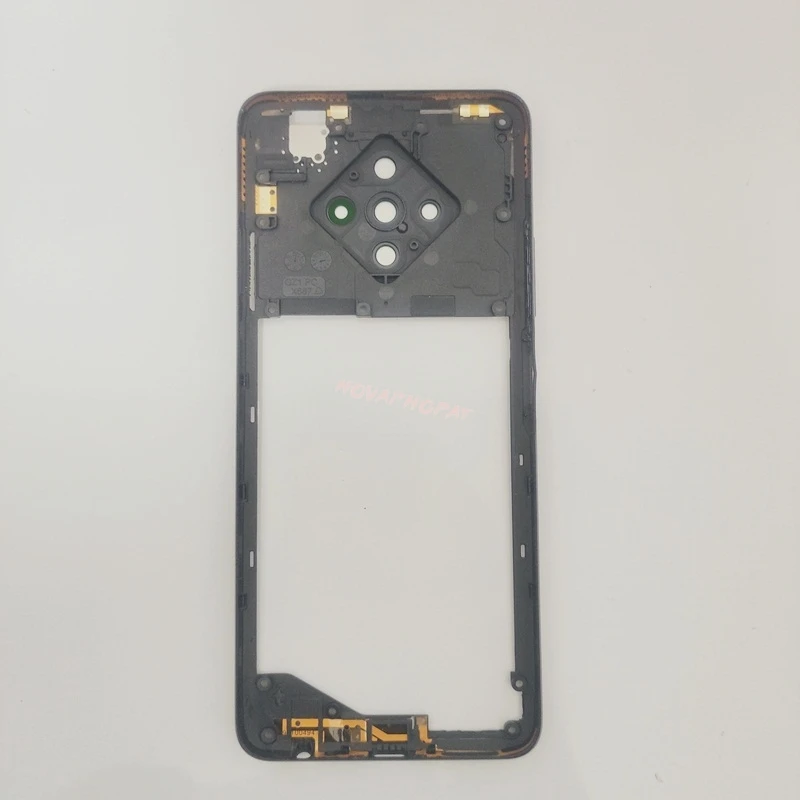 Middle Frame Bezel For Infinix Zero 8 X687 Battery Cover Back Rear Door Housing Side Volume Button Camera Lens Frame Holder