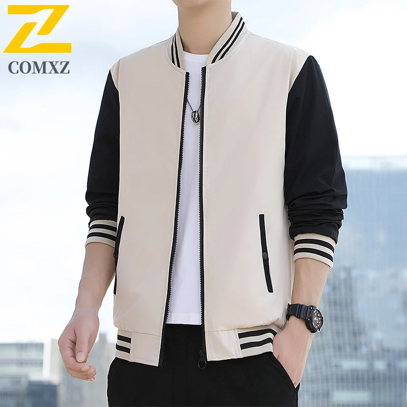COMXZ Premium Baseball Jacket Men Autumn Fashion Adventure Versatile Coat Casual Mountain Climbing Lightweight New Mens Clothing