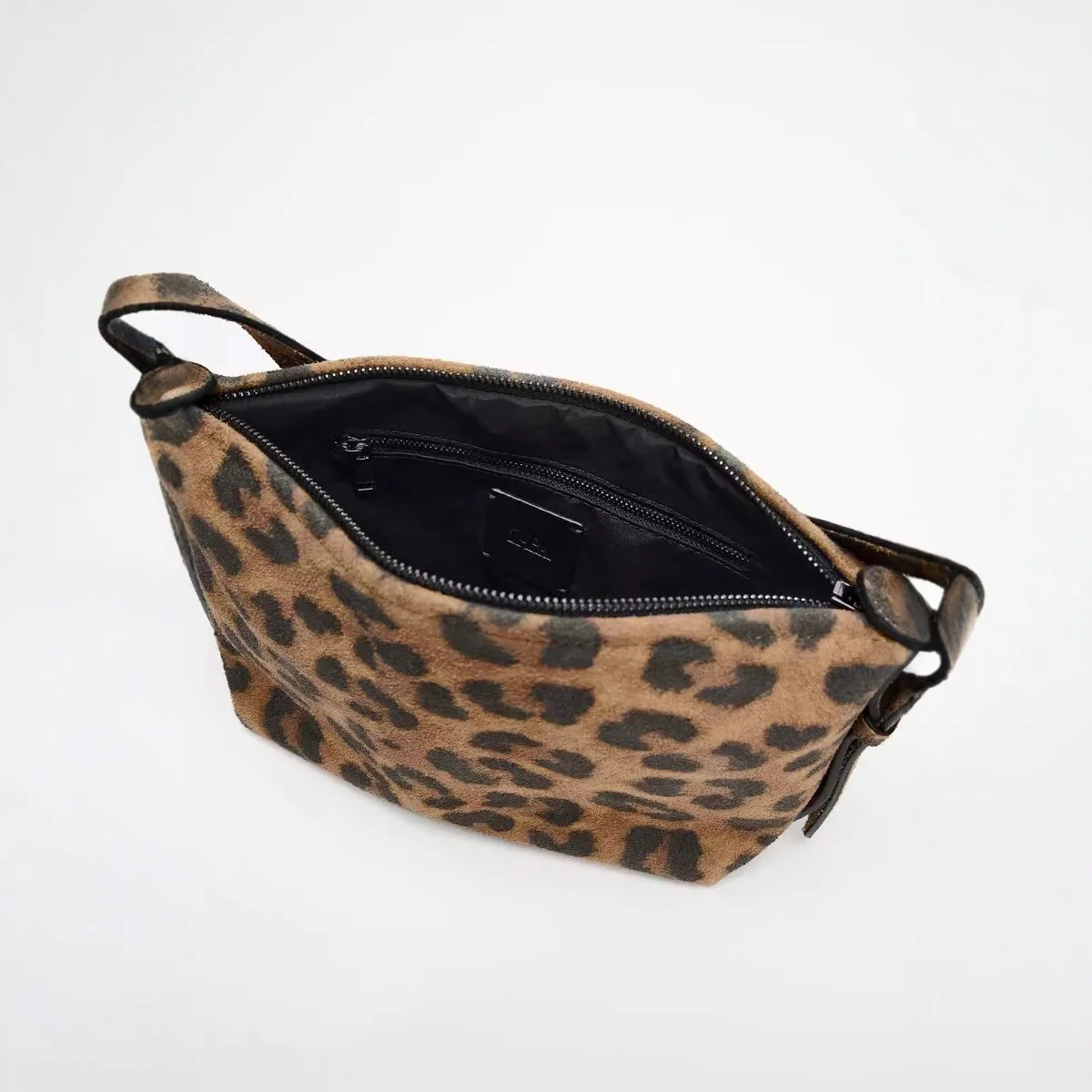 NEW Frosted Vintage Leopard print Women\'s Bag Shoulder Bag Solid Color Simple Casual Commuter Bags Autumn Retro 2024 Hot Selling