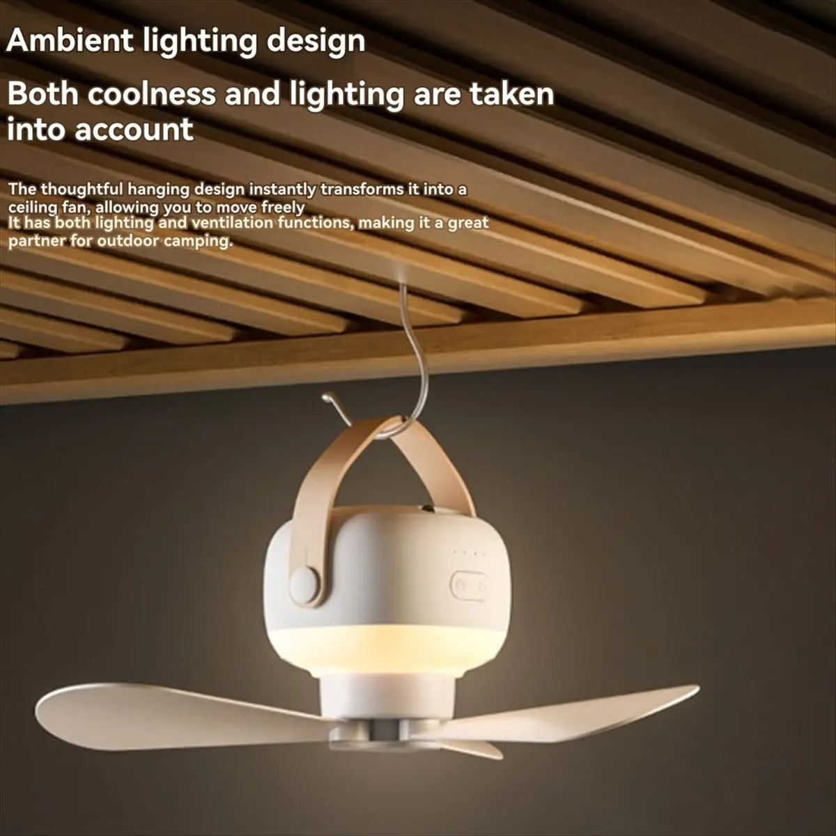 B17BBG Portable Ceiling Fans 7200mAh Rechargeable LED Electric Fan with Remote Control Home Outdoor Camping Hanging Fan Light